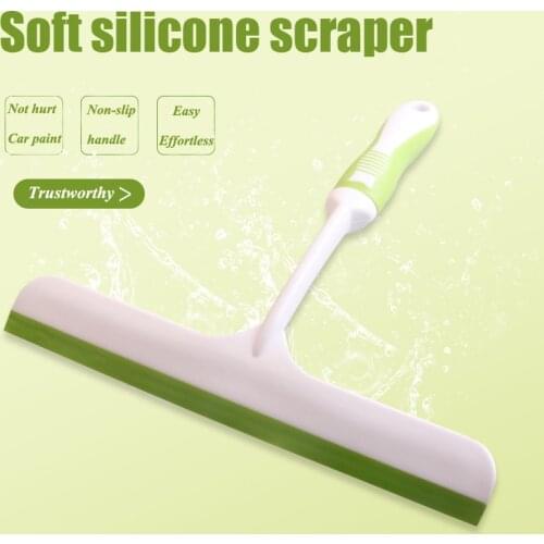1pcs Car Handle Silicone Scraper, Soft And Wide Edge for Glass Tabletop Cleaning, Car Wash Wiper, Hand-Held Cleaning Tool