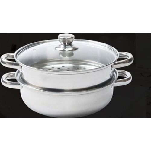 1PC Stainless Steel Two Layer Cooking Pot Stockpot Gas Induction Cooker Soup Pots KV 104