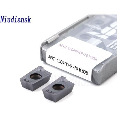 10PCS APKT1604 PDER 76 IC928 Turning Tools Carbide insert Lathe cutter Tool high quality APKT 1604 CNC turning insert