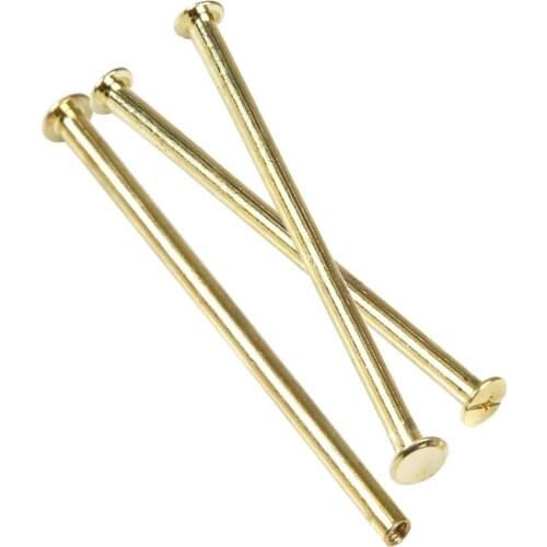 10pcs M5*75 Plated Copper Account Screw Rivet /Book Screw / Album Sample Book Docking Cook Pin M5 Hardware