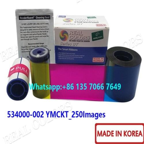 15Pieces DATACARD Ribbon 534000-002 YMCKT 250 Images Made InKorea for Datacard Printer SD260 SD360SP75 SP55 SP35 Card Printer