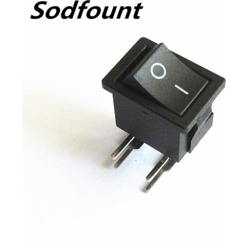 2PCS AC 6A/250V 10A/125V 4 Pin PCB On-Off 2 Position DPST Boat Rocker Switch