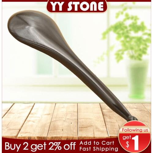 5A grade Original Si Bin brown color Bian stone massage guasha kit beauty face spoon meridian pen type 2