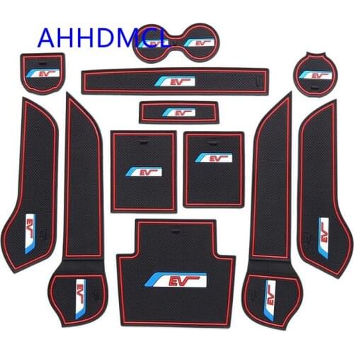 Car Anti-Dirty Pad Door Groove Gate Slot Cup Armrest Storage Pad Anti-Slip Mat For Geely Emgrand EV