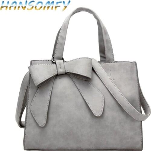 Brand Casual leather Female handbag bowknot shoulder bag crossbody bags for women messenger bag Lady bolsa feminina ML-69