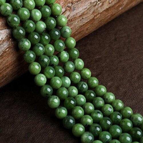 6/8/10/12mm Genuine Natural Canada Jades Stone Beads For Jewelry Making Round Loose Canada Jaspers Beads DIY Bracelet 15