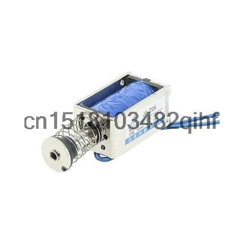 DC 24V 400mA Push Type Open Frame Solenoid Electromagnet 10mm 45N 9.9LB