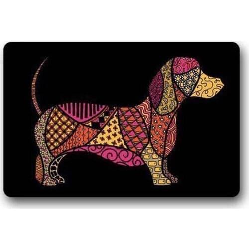 Decorative Door Mat Custom Colorful Dachshund Doormat Home Decoration Entry Non-slip Door Mat Rubber Washable Floor Home Rug Ca