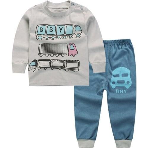 0-4 Years Kids Pajamas Baby Clothing Set Children Cartoon Sleepwear Autumn Cotton Nightwear Boys Girls Animal Pyjamas Set