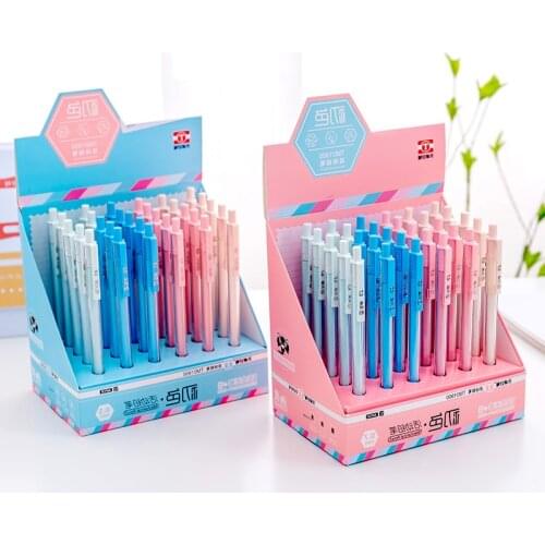 Ellen Brook 1 PCS Simple Color Transparent Cute School Office Supply Student Stationery Kid Automatic Press Mechanical Pencil