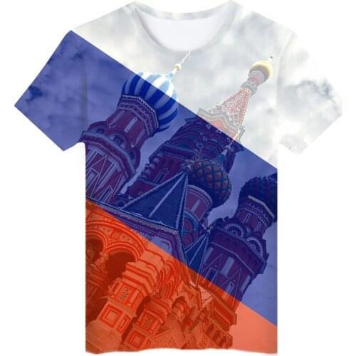 Summer Design Russia Flag 3d T Shirts Print Fashion Men Women T-shirt Casual Short Sleeve Unisex 3D T-shirts Tee Shirt Tops 4XL