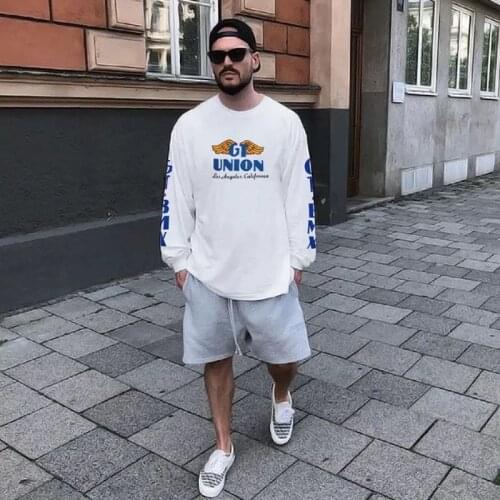 High Street Brand Jerry Lorenzo Same Un1on GT Print Oversized T-shirt Streetwear Womens T-shirt Y2k T Shirt for Men Kawaii