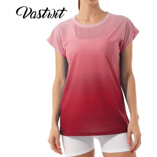 T-Shirt Women Summer Tops Short Sleeve Tee Tops Casual Gradient Shirt Blouse Female Tshirt Loose Oversize