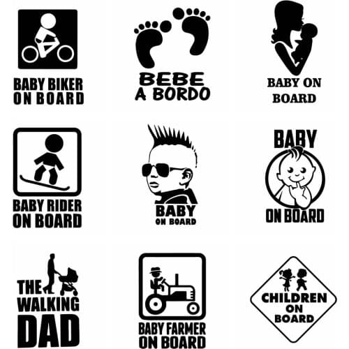 Hot Sale BABY ON BOARD Car Sticker Funny For Cars Truck Body Side Door Stickers Decal Graphic Universal Auto Side Decals Decor