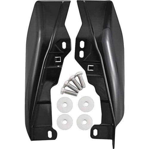 Chrome & Black Motorcycle Heat Shield Mid-Frame Air Deflector Accessories Fit For Harley Touring Electra Street Glide 2017-Up