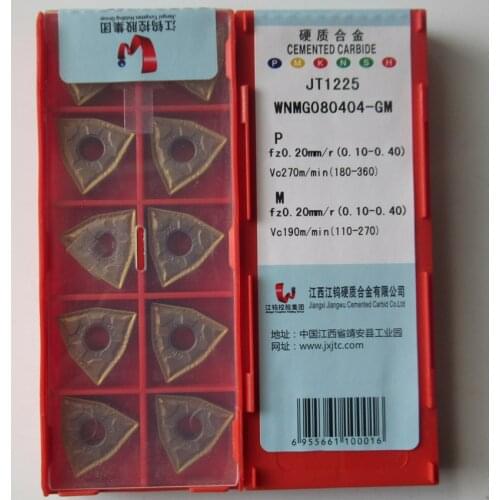 JXTC WNMG080404-GM JT1225 / WNMG080408-GM JT1225 / WNMG080412-GM JT1225 WNMG431 WNMG432 WNMG433 CNC carbide inserts 10PCS/BOX