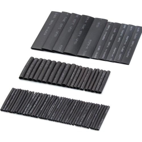 127 Pcs Heat Shrink Sleeving Tube Tube Assortment Kit Electrical Connection Electrical Wire Wrap Cable Waterproof Shrinkage 2:1