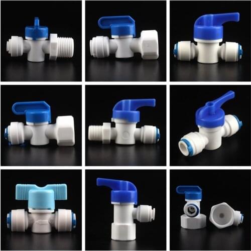 10Pcs Reverse Osmosis System Vavle Connector 1/4 3/8'' Female Thread Purifier Water Pipe POM Washer Joints Water Fountain