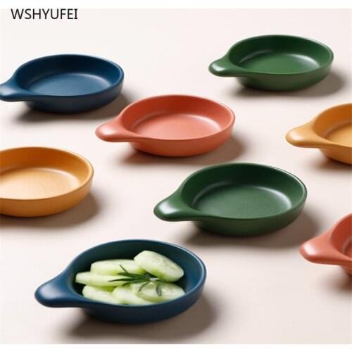 Creative style household dipping dish smooth and delicate ceramic set exquisite seasoning soy sauce vinegar hot pot snack dish