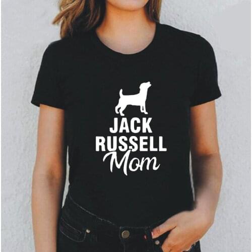 Summer Tee Shirt Femme Harajuku Funny Jack Russell Terrier Mom Dog Pet T Shirt Women Tops Short Sleeve Casual Camisas De Mujer