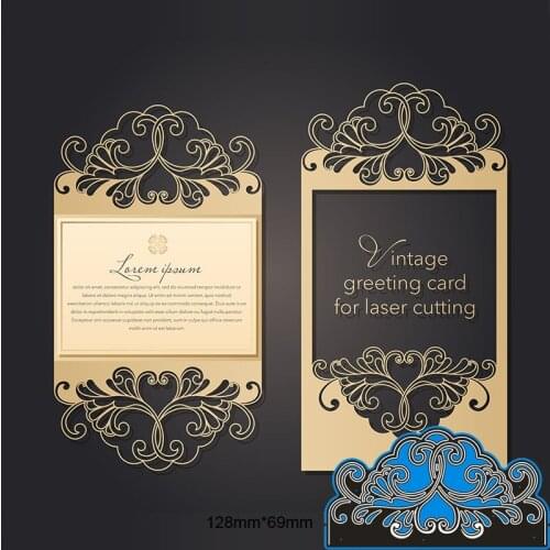 Metal Cutting Dies lace greeting card new for decor card DIY Scrapbooking stencil Paper Album template Dies 128*69mm