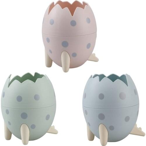 Cute cartoon dinosaur egg tripod pen holder desktop storage box stationery storage office student children gift