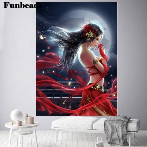 Diy Custom photo 5d diy diamond painting female beauty Full square drill set girl diamond Embroidery round rhinestone art FF5571