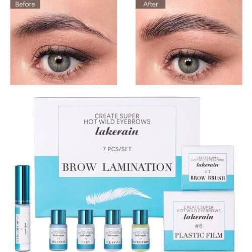 7 in 1 Eyebrow Lamination Kit Pro Lift Cleanser Perm Nutrition Makeup Eyelash Extension Eyebrow Enhance Styling Semi-Permanent