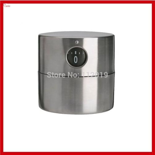 New Stainless Steel Cylinder Shape Food Baking Cooking Kitchen Timer 60 Minutes Mechanical Timer Reminder Alarm