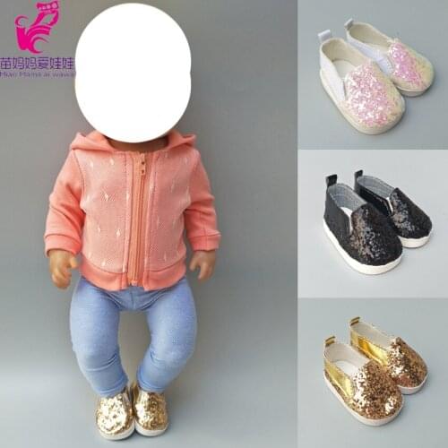 7.5CM Shoes for Bebe Born Doll Shoes for 18" Girl Doll Sneacker Doll Accessories