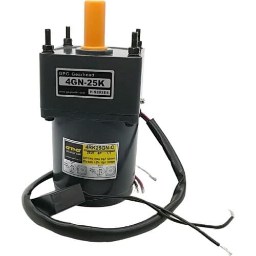 4RK25GN-A Single phase 110V induction motor bevel gear shaft torque 25W force motor 3 to 500rpm output speed motor with gear box
