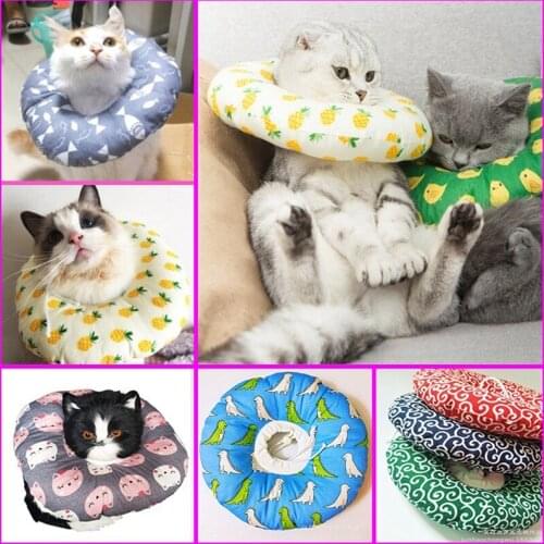 Soft Cotton Pet Elizabeth Collar Cat Dog Protective Recover Collar Anti-bite And Preventing Licking Wound Pet Collar For Dog Cat