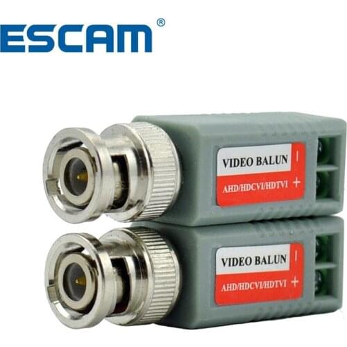 ESCAM 10pcs(5Pairs) AHD/TVI/CVI CCTV Twisted BNC Passive Video Balun Transceiver COAX CAT5 Camera UTP Cable Coaxial Camera DVR