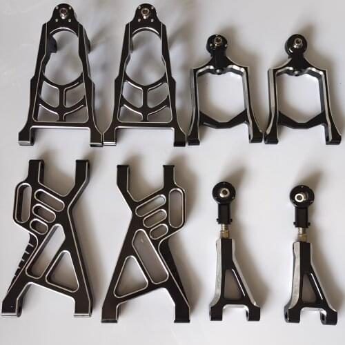 Aluminium Alloy Front + Rear Upper Lower Supension Arm set for HPI KM Rovan Baja 5B 5T 5SC 1/5 RC CAR