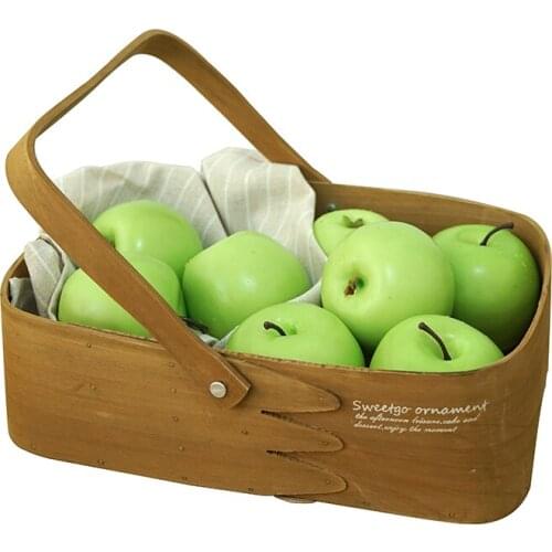 SWEETGO Artificial Green apple Fruit/food simulation foam fake model kit home decorating for showcase photography tools