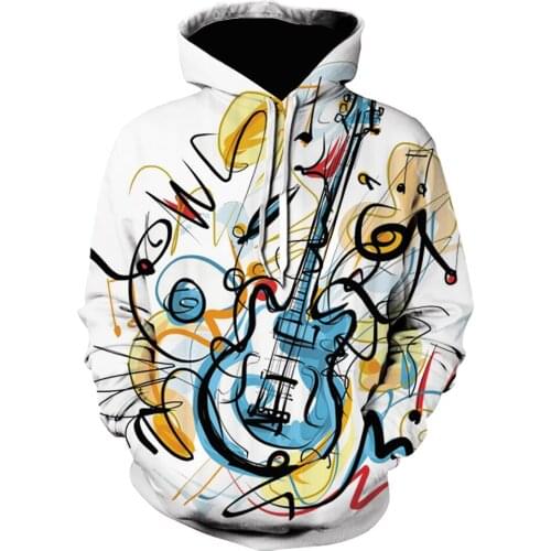 Music guitar 3D print casual hoodies men women hip-hop jacket Hipster hoodie high quality Tracksuits harajuku Sweatshirt