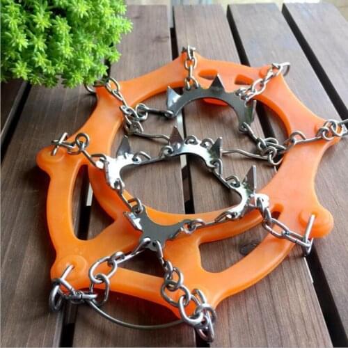 JX783 Mountaineering outdoor 201 stainless steel ice and snow non-slip shoe cover crampons 11 tooth crampons