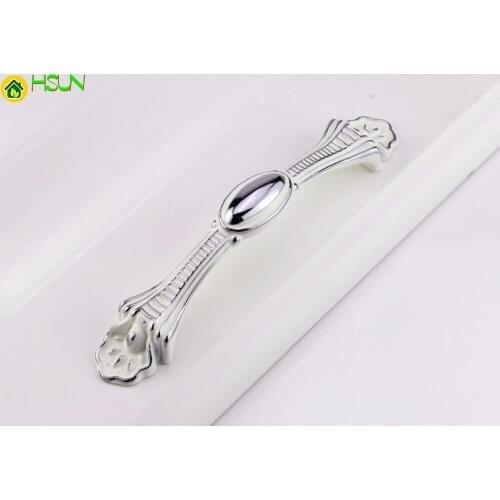 Chic Lvory White Silver Door Handle Cupboard Pulls Dresser Handle Classic Kitchen Cabinet Door Handle Furniture Hardware