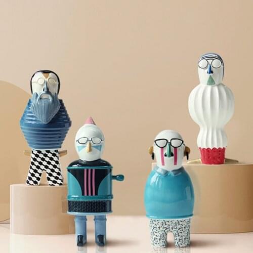 Nordic Home Decor Figure Abstraction Sculpture Desk Decoration Modern Art Japanese Decoration Ceramic Sculpture Christmas Gifts
