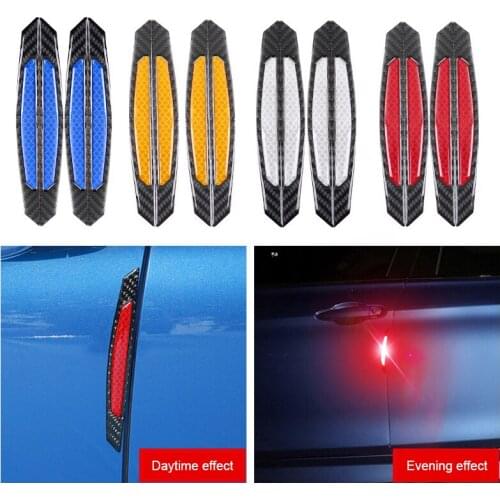 Car Reflective Strip Anti-collision Warning Safety Mark For Skoda Superb Octavia A7 A5 2 Fabia Rapid Yeti Citroen C4 C5 C3 Grand