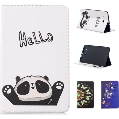Tablet Case for Samsung Galaxy Tab E 9.6 T560 T561 Smart Cover Cartoon PU Leather
