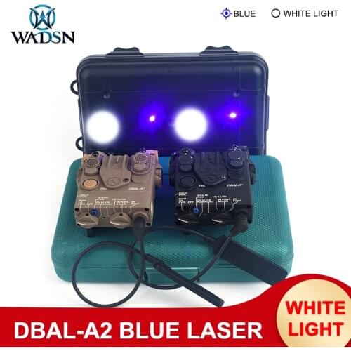 WADSN Tactical DBAL-A2 Blue Laser Sight White Flashlight NO IR Version DBAL A2 Airsoft Armas Lanterna Rifle Hunting Weapon Light