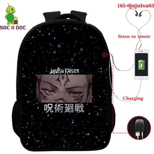 Mochila 3D Print Japan Anime Schoolbags Mochila Fashion Jujutsu Kaisen Backpack for School Teenager Girls Sac A Dos Men Rucksack
