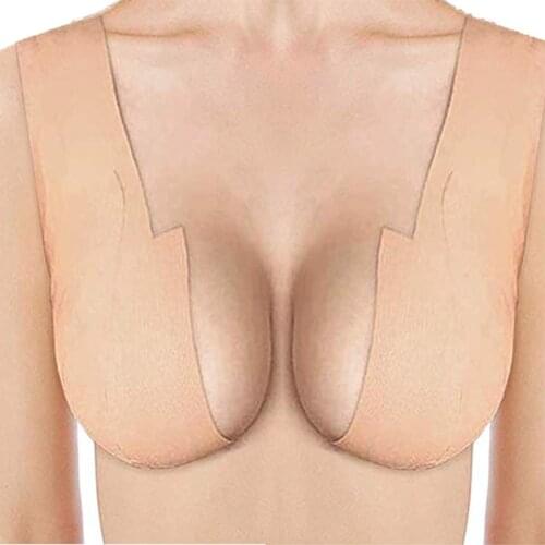 New 2 Colors Women Strapless Bra Body Invisible Nipple Cover Push Up Bras For Women Boob Tape Silicone Adhesive Breast Lift Tape