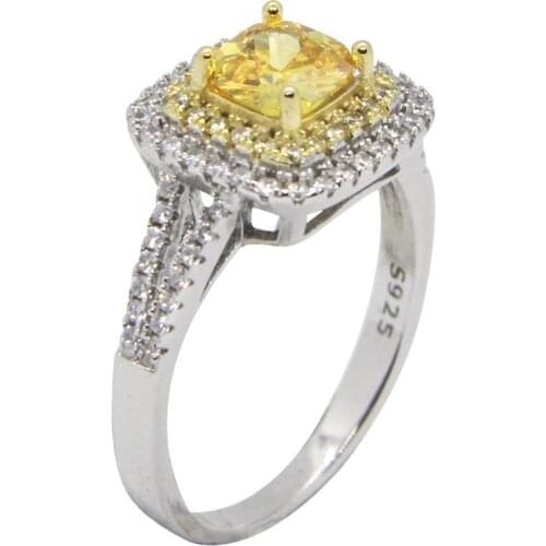 Support Dropship Size 6-11 Fashion 925 Sterling Silver Ring Newest Design Lady Girls S925 Crystal Ring