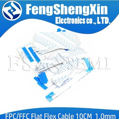10Pcs Type A/B 1.0mm Pitch FPC FFC Flexible Flat Cable 10CM 100MM 4/6/8/10/12/14/16/18/20/24/26/30/32P/34P/40P~70P