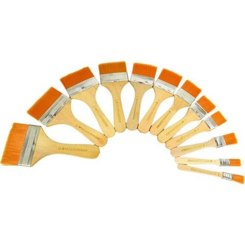 12pc Artist Paint Brush Set Nylon Hair Watercolor Acrylic Oil Painting Supplies