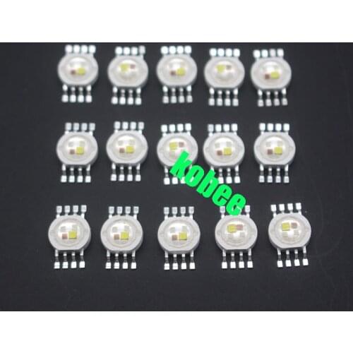 20PCS RGBW (RGB+W) 4*3W 12W LED Lamp Emitter Diodes For Stage Lighting High Power LED 45mil Epistar LED Chip