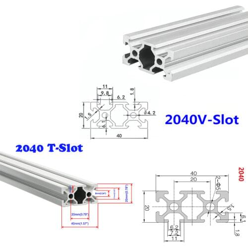 2040 3D Printer Parts 2040 Aluminum Profile European Standard Anodized Linear Rail Aluminum Profile 2040 Extrusion 2040 cnc part
