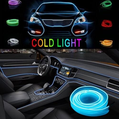 4 meters car cold light line LED car atmosphere lamp flexible interior decoration moulding trim strips light